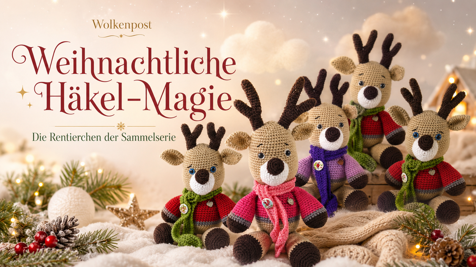 Die Weihnachts-Rentierchen ziehen in die Häkel-Magie-Sammelserie ein